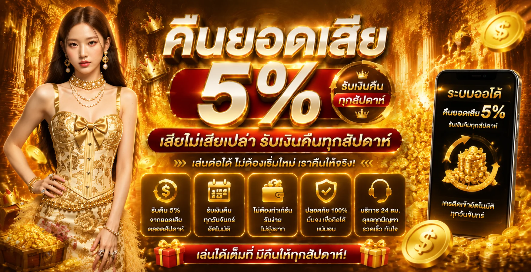 โปรคืนยอดเสียรายสัปดาห์ JUAD69 รับคืนสูงสุด 10%